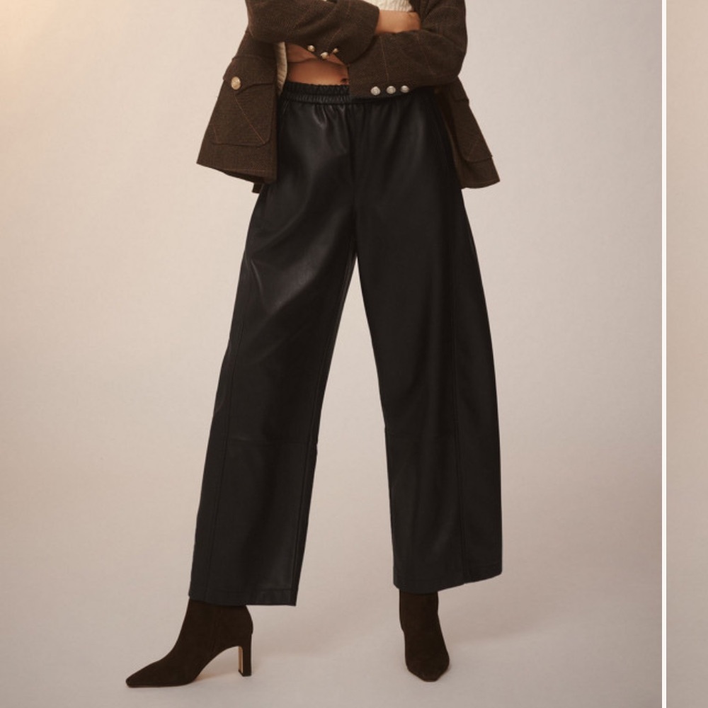 Anthropologie Pilcro Barrel leg Vegan Leather Pants
